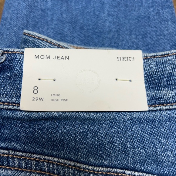 AEO American Eagle High Rise Mom Jean Size 8 Long NWT - Picture 4 of 9